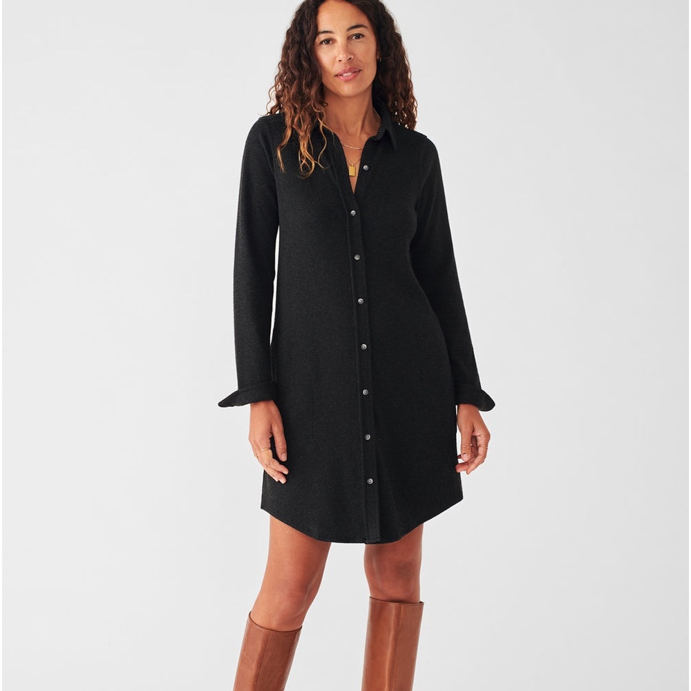 Nwot faherty black legend sweater dress small